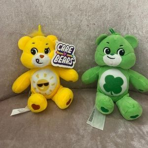 2 care bears! 9" bean plush new!!